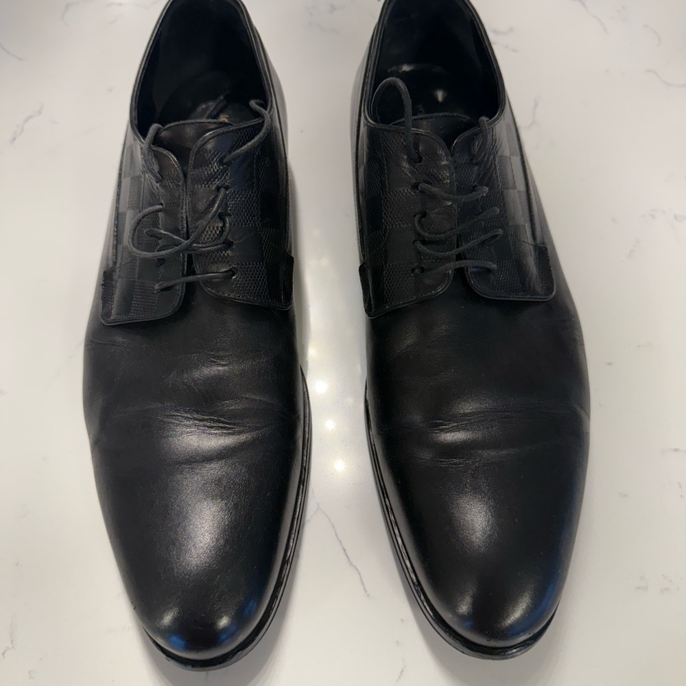 Louis Vuitton Black Oxford Leather Shoes